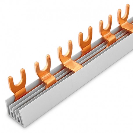 lišta prepojov. BBU 3L 10 M54 10mm/3p/ 1m vidlička